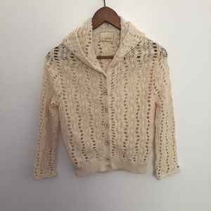 Anthropologie Guinevere knit crochet  sweater